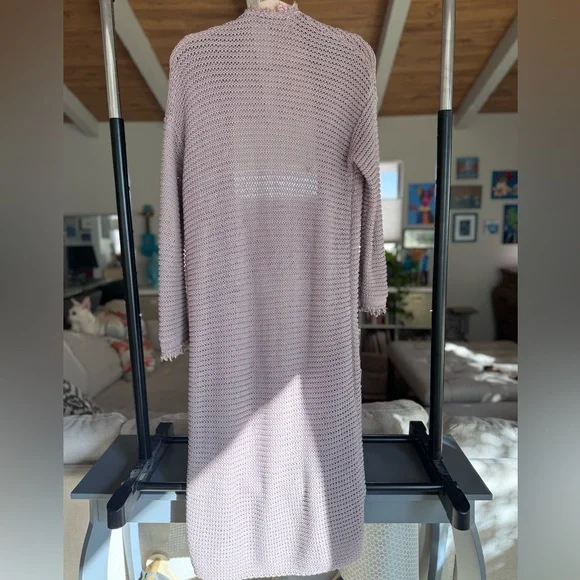 Free People Rose Knit Cardigan/Duster with pockets - Picture 2 of 4